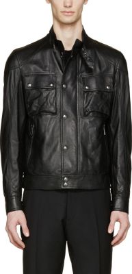 Black Leather Racemaster Jacket