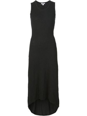 Black stretch cotton 'Blouson' tank dress from James Perse.