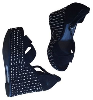 Black Suede Wedges