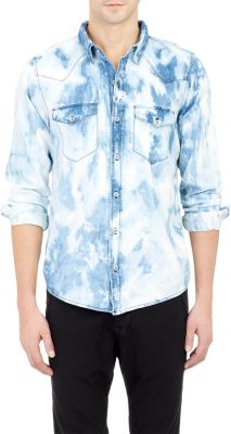 Bleach Washed Western Shirt