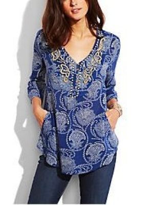 Blue Embellished Tunic
