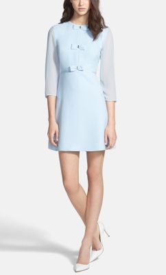 Bow Detail Stretch A-Line Dress
