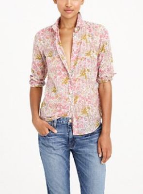 Boy Shirt in Liberty Tiny Poppydot Floral