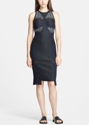 Bubble Jacquard Sheath Dress