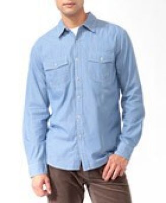 Buttoned Chambray Shirt