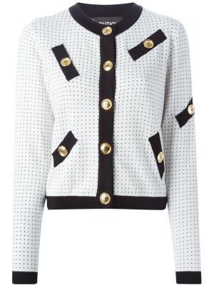 buttoned polka dot cardigan