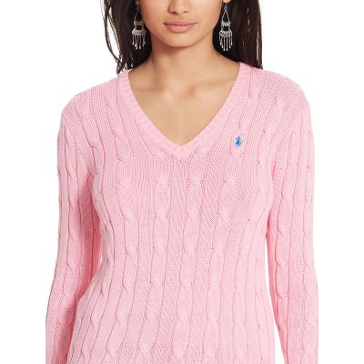  Cable-Knit Sweater Pink