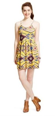 Cage Back Fit & Flare Dress