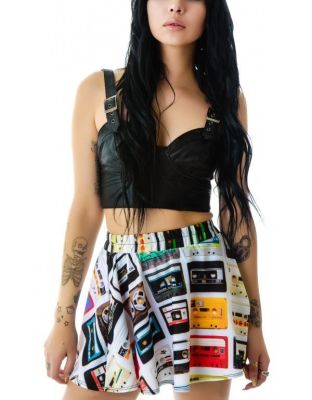 Cassettes Skater Skirt
