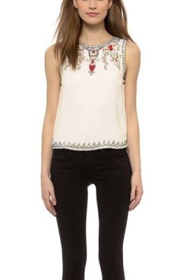 Cecille Embelished Boxy Top