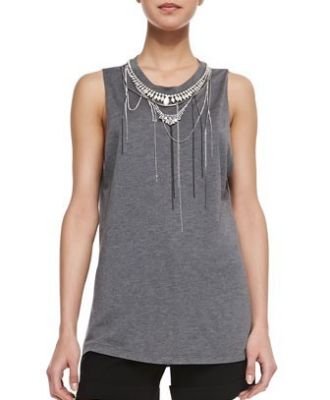 Chains & Necklaces Muscle Tank Top
