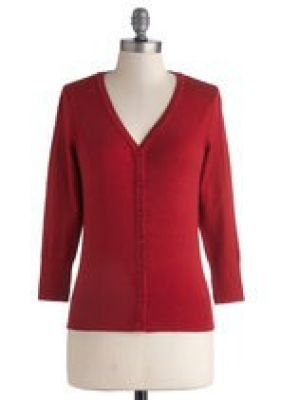 Charter School Cardigan in Red