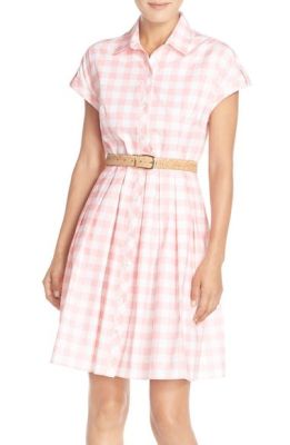 Check Cotton Poplin Shirtdress