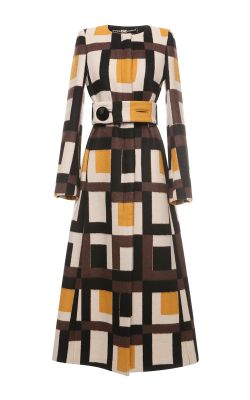 CHECK WOOL JACQUARD COAT