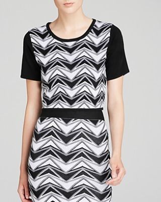 Chevron Color Block Crop Top
