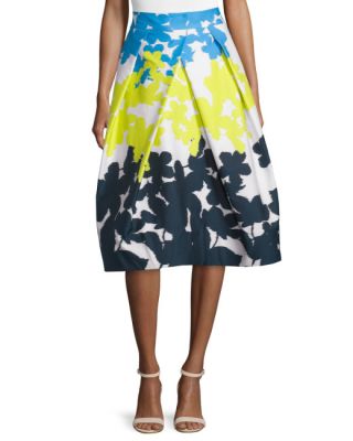 Clarisa Floral-Print A-Line Skirt