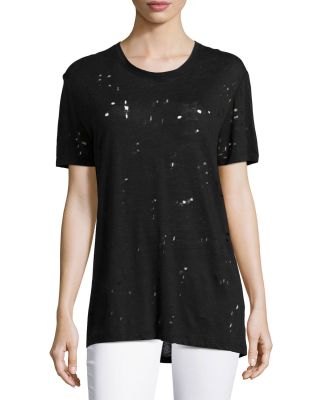 Clay Hole-Detail Tee, Black