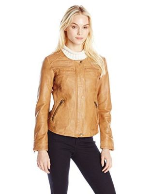 Collarless Moto Jacket