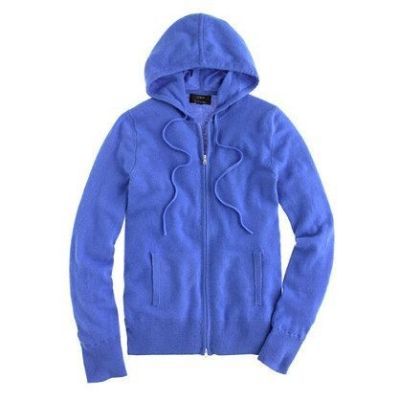 Collection cashmere zip-front hoodie