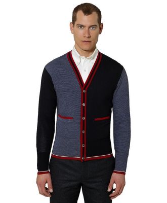 Colorblock Merino Cardigan