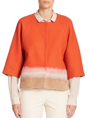 Colorblock Short Wool Jacket