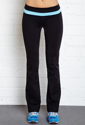 Colorblocked Fit & Flare Yoga Pants