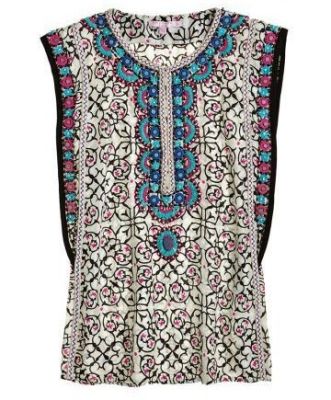 Connie Printed Silk Top