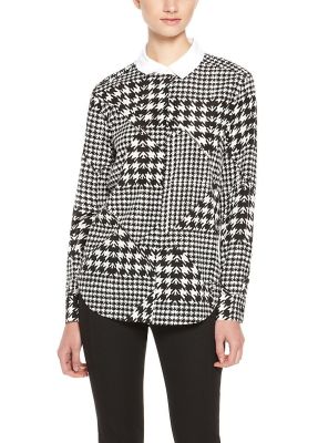 Contrast Collar Blouse