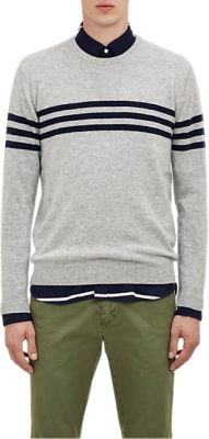 Contrast-Stripe Sweater