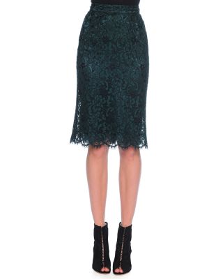 Corded Lace Pencil Skirt