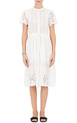 Cotton Eyelet Belted Shirtdress