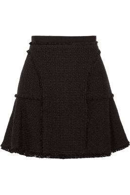 Cotton-blend tweed skirt