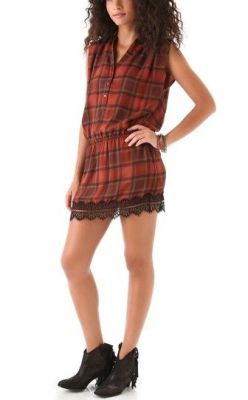 Country Roads Lace Hem Dress