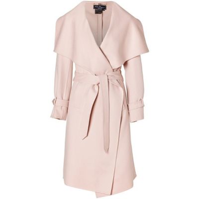 Cream Pearl Cashmere And Wool Blend Coat