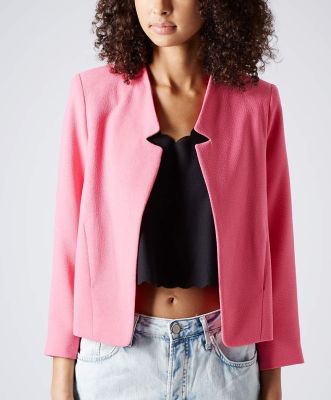 Crepe Notch Front Jacket