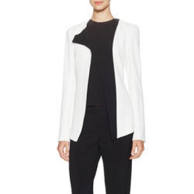 Crepe One Sided Lapel Jacket