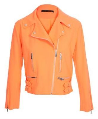 Crepe wool biker jacket