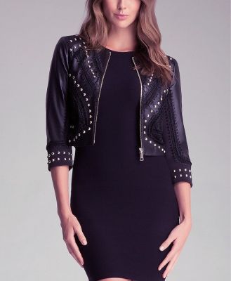 Crochet Leather Jacket