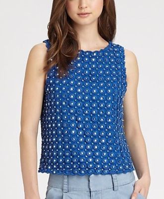 Damara Embellished Crochet Top