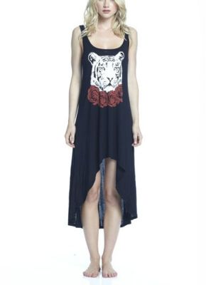Daria Red Rose Tiger Tank Dress