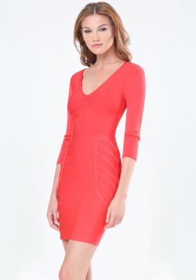 Deep V Bandage Dress