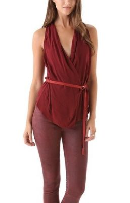 Delta Overlap Belted Blouse
