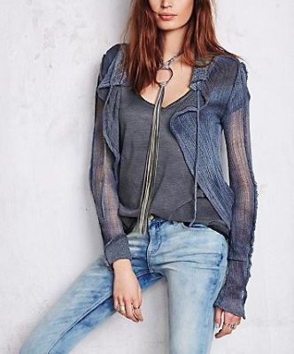 Distressed Sweater Cardi