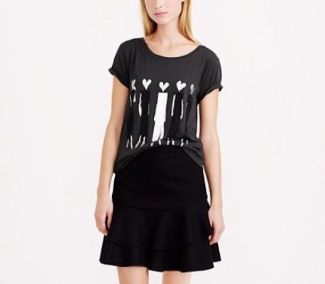 Donald Robertson™ for J.Crew heart-headed women tee