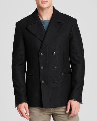 Double Breasted Peak Lapel Peacoat