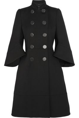 Double-breasted wool coat