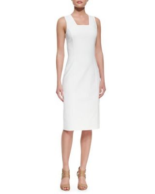 Double-Face Stretch Sheath Dress
