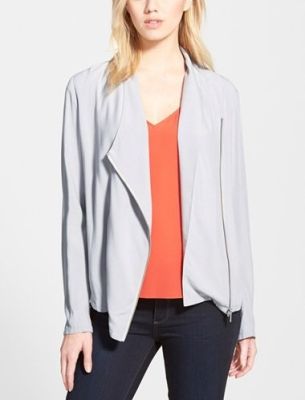 Draped Moto Jacket