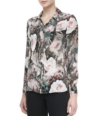Dream Floral-Print Silk Blouse