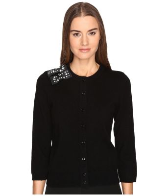 Embellished Bow Cardigan
